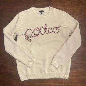 ASOS Cream Sweater with Red Text Detail